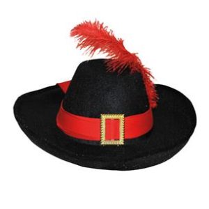 Cappello nero moschettiere