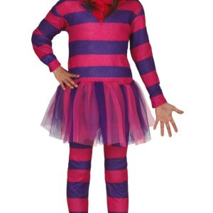 Vestito da gatto striato viola