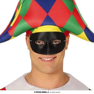 Maschera domino nera colombina