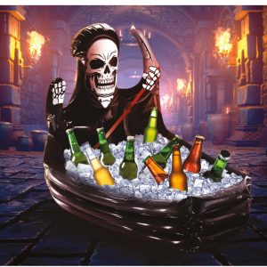 Feretro morte porta bevande gonfiabile 100×35 cm