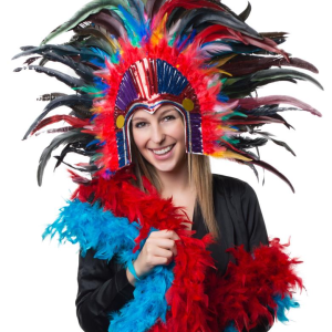 Copricapo Diadema Piume Multicolore