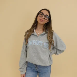 Felpa Newport Grigio e Azzurro