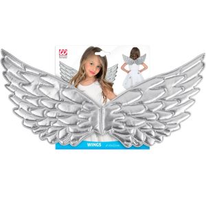 Ali d’angelo, 43×22 cm, argento in tessuto