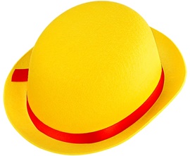 Bombetta gialla in feltro
