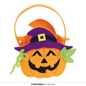 Cestino zucca in feltro 17×20 cm