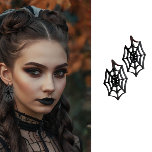 Orecchini Ragnatela Neri