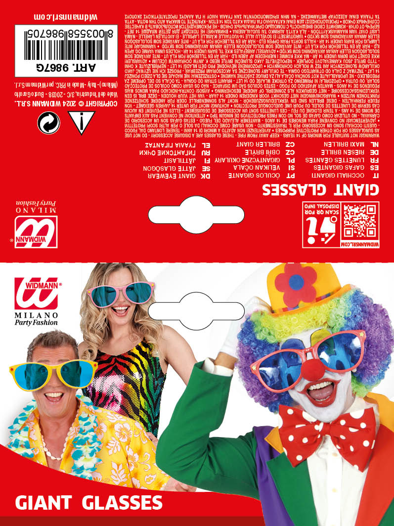 Maxi Occhiale da sole per Clown - immagine 4