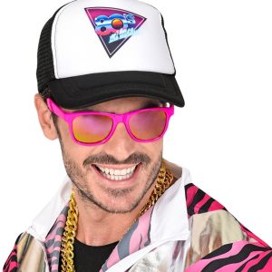 Occhiali anni 80 rosa con lenti revo