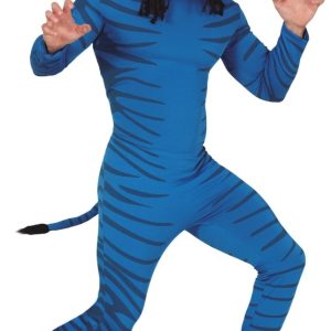 Vestito da felino blu
