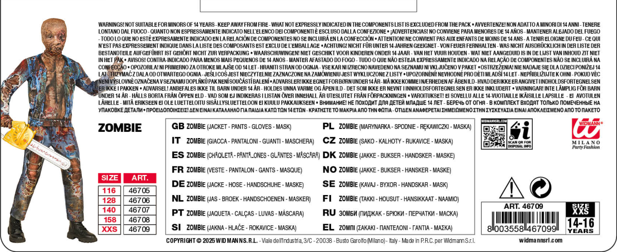 Costume da mostro zombie - immagine 4