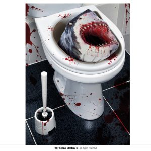 Adesivo per wc halloween squalo assassino
