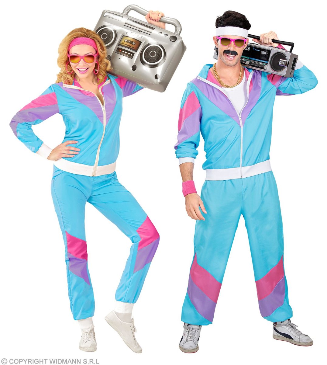 Costume tuta anni 80 Turchese