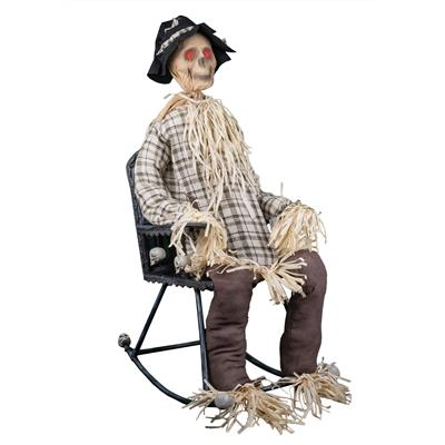 Spaventapasseri animato sulla sedia a dondolo - immagine 2