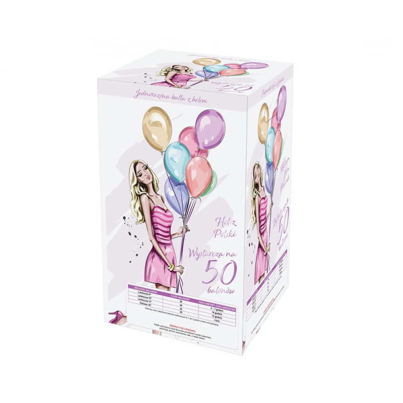 Bombola di elio 13,60 l gonfia fino a 50 palloncini in lattice da 9″ - immagine 2