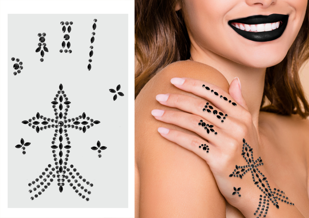 Gioiello Adesivo Mano con Croce (11×18 cm)