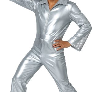 Costume da cowboy Disco anni 70 silver uomo
