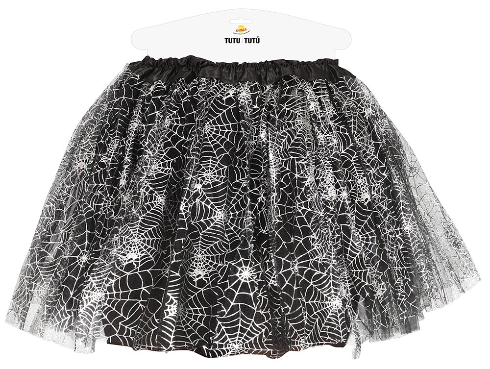 Tutù ragnatela nero bambina da 30 cm - immagine 3