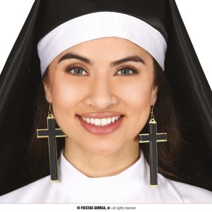 Orecchini a forma di croce da 9cm