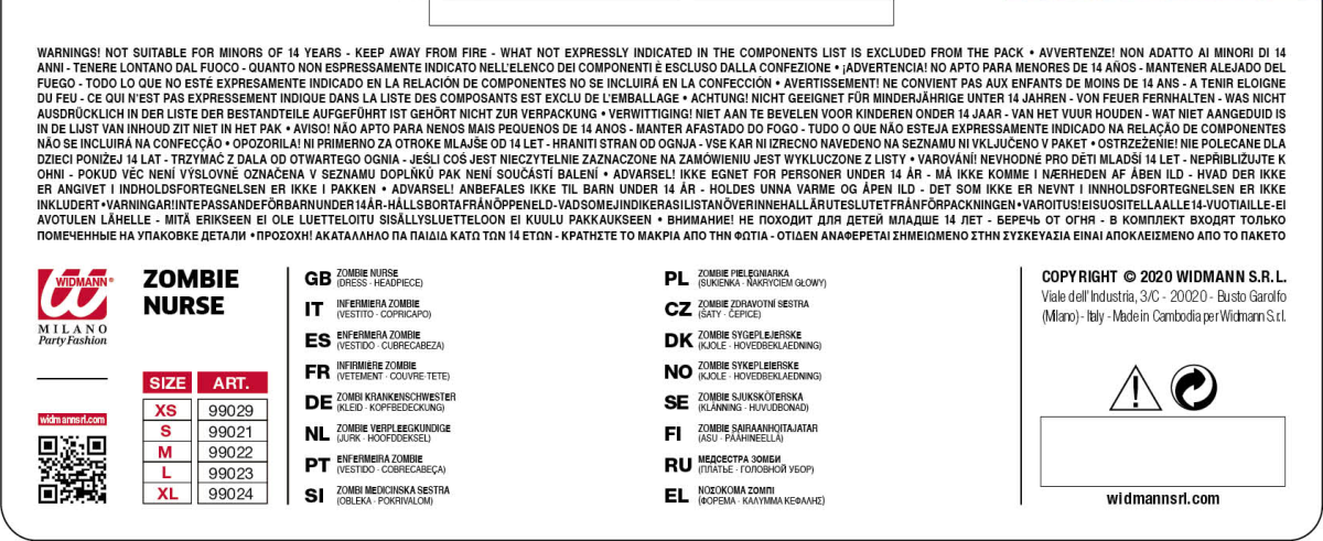 Costume da infermiera zombie - immagine 6