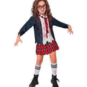 Costume da studentessa bambina zombie