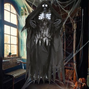 Decorazione da Appendere Scheletro con Luce e Suono 160 cm