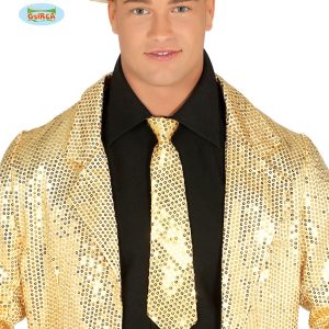 Cravatta in Paillettes Oro
