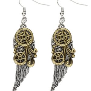 Orecchini steampunk con ali