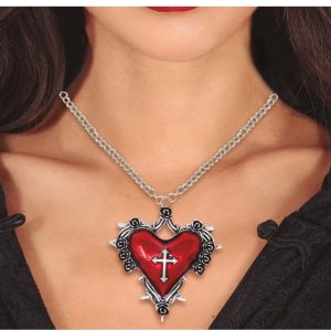 Collana con medaglione a forma di cuore