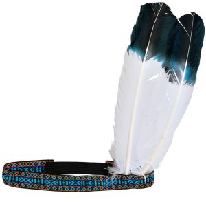 Fascia Indiano con due piume