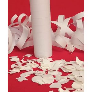 Stella filante bianca 4 m 9 rotolini da 14 mm in termoretraibile