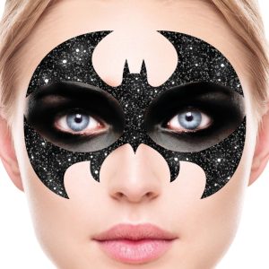 Tatuaggio Glitter Pipistrello Nero