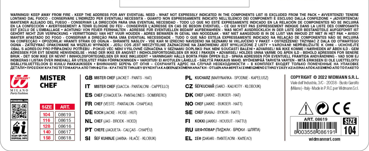 Costume da Cuoco - immagine 5