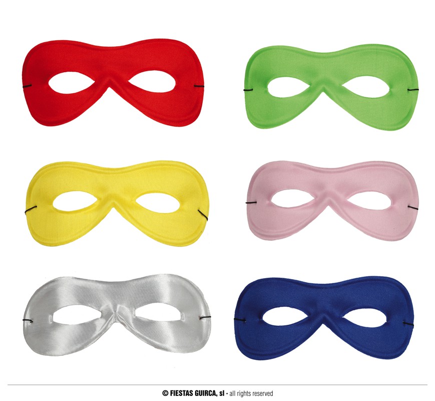 Maschere domino colorate da adulto