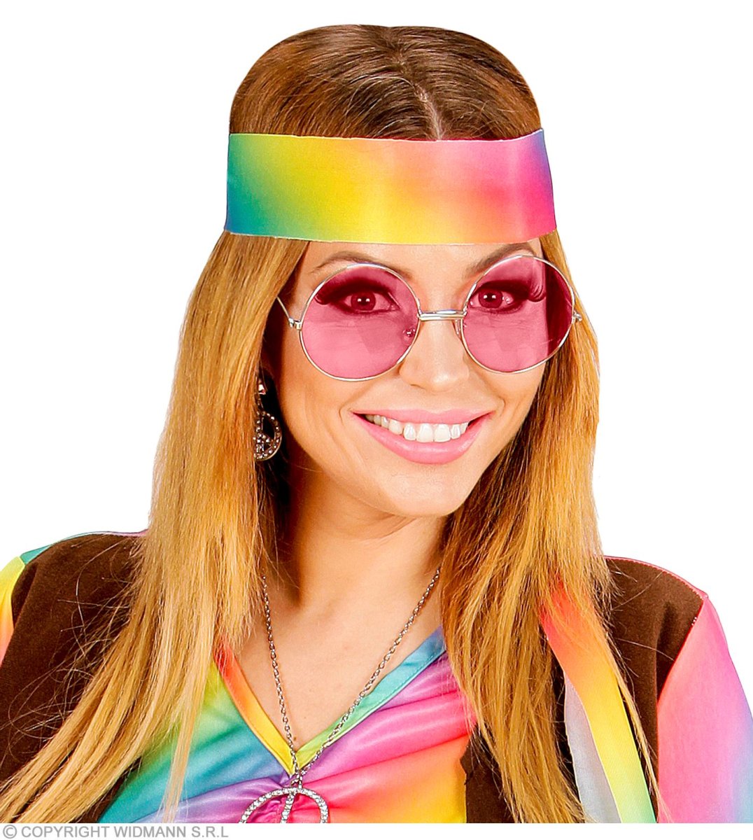 Occhiali anni 70 con lenti rosa - immagine 4