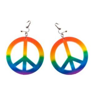 Orecchini donna multicolor anni’70 peace & love