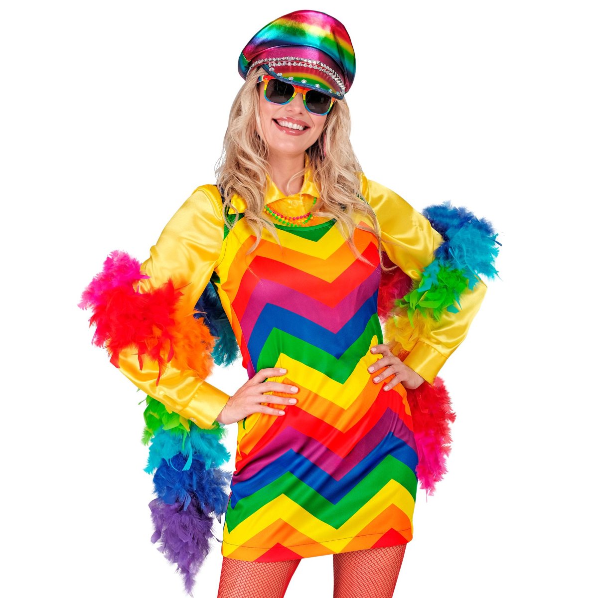 Boa di piume, arcobaleno circa cm180 - immagine 4