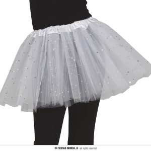 Tutù bianco con stelline cm30