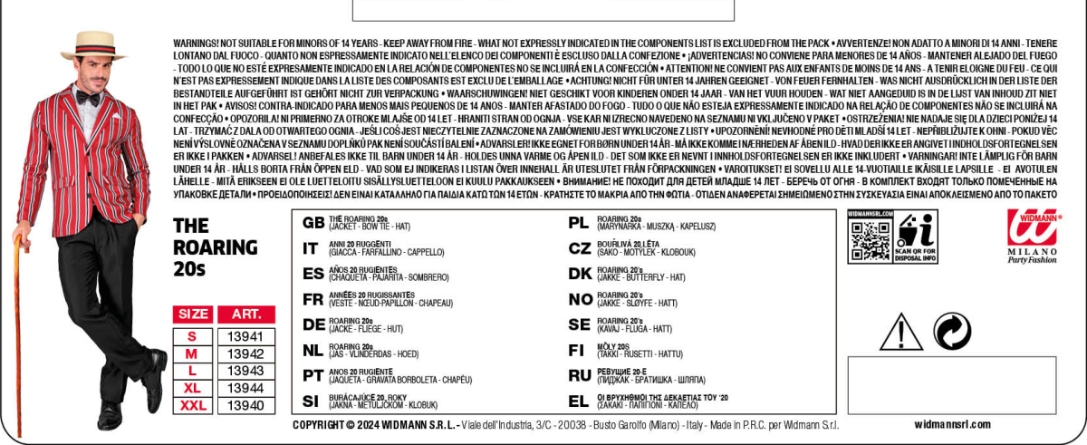 Set Giacca, farfallino e cappello anni ’20 - immagine 3