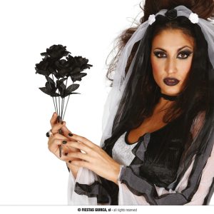 Bouquet di rose nere 35 cm