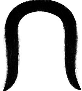 Baffi cinese adesivi – neri