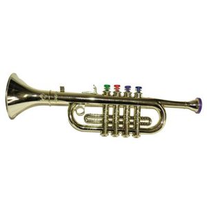 Tromba giocattolo oro 37cm