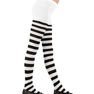 Collant rigati bianco e nero 70 Den