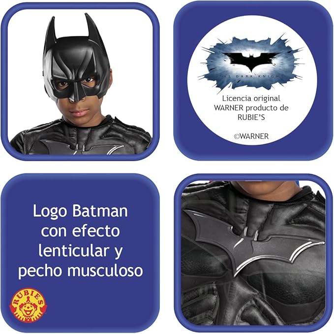 Costume da Batman black line deluxe - immagine 3