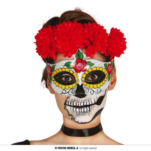 Maschera dia de los muertos gialla