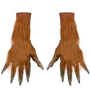 Guanti lupo mannaro con pelo