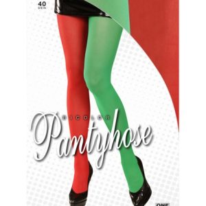 Collant bicolore rosso/verde 40 den