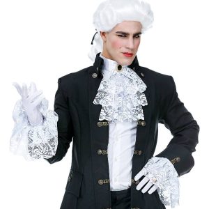 Jabot con gemma e polsini in pizzo