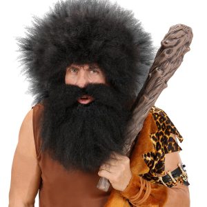 Barba con baffi caratteriale lusso nera