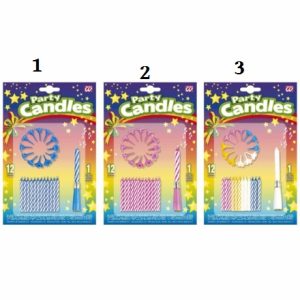 12 candeline con supporti 1 candelina mu