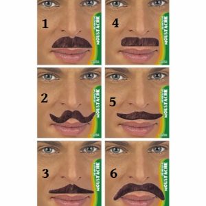 Baffo castano adesivo